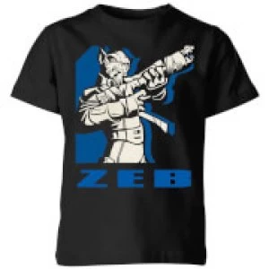 image of Star Wars Rebels Zeb Kids T-Shirt - Black - 11-12 Years