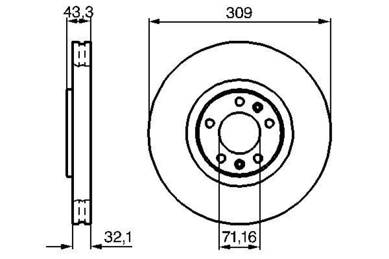 Image of Brake disc Bosch 0 986 479 027