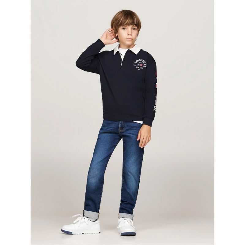 Image of Tommy Hilfiger Straight jeans Juniors Authentic 0GZ male 8Y