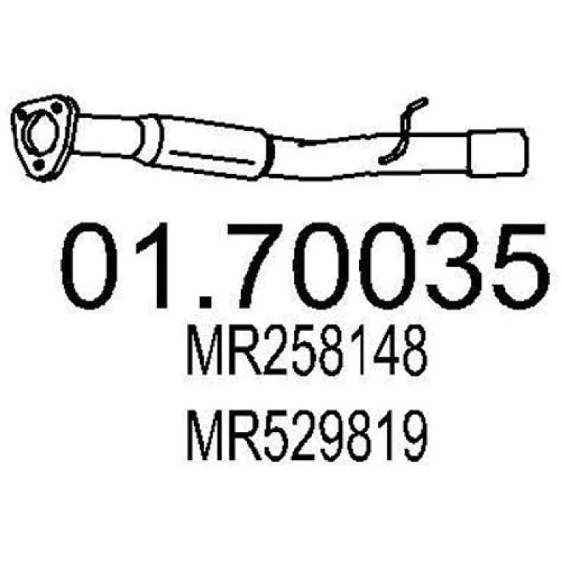 Image of MTS 01.70035 Exhaust Pipe Rear, Length: 920mm Exhaust Pipe (17)