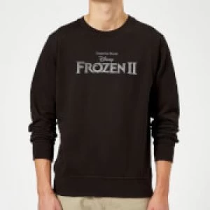 Image of Frozen 2 Title Silver Sweatshirt - Black