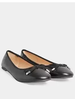 Image of Long Tall Sally Ballerina Pumps - Black, Size 8, Women
