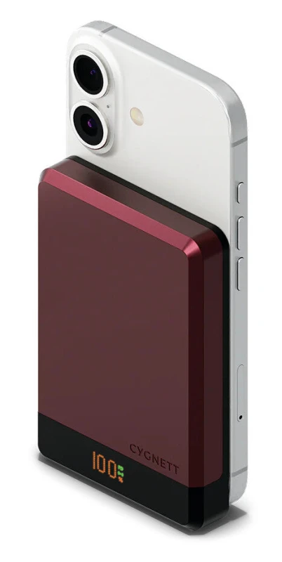 Image of Cygnett Cygnett MagSlim 10000 mAh Wireless charging Cherry colour CY5646PBCHE