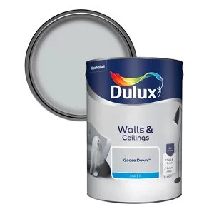 Image of Dulux Walls & Ceilings Goose Down Matt Emulsion Paint 5L