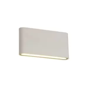 Image of Garden wall lamp Contour White sand 2 bulbs 9cm