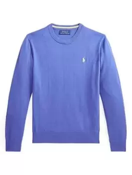 Image of Ralph Lauren Boys Classic Jumper - Blue Size Age: 14-16 Years=L