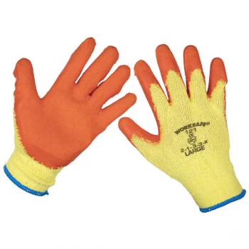 image of Worksafe 9121L Super Grip Knitted Gloves Latex Palm (Large) - Pair