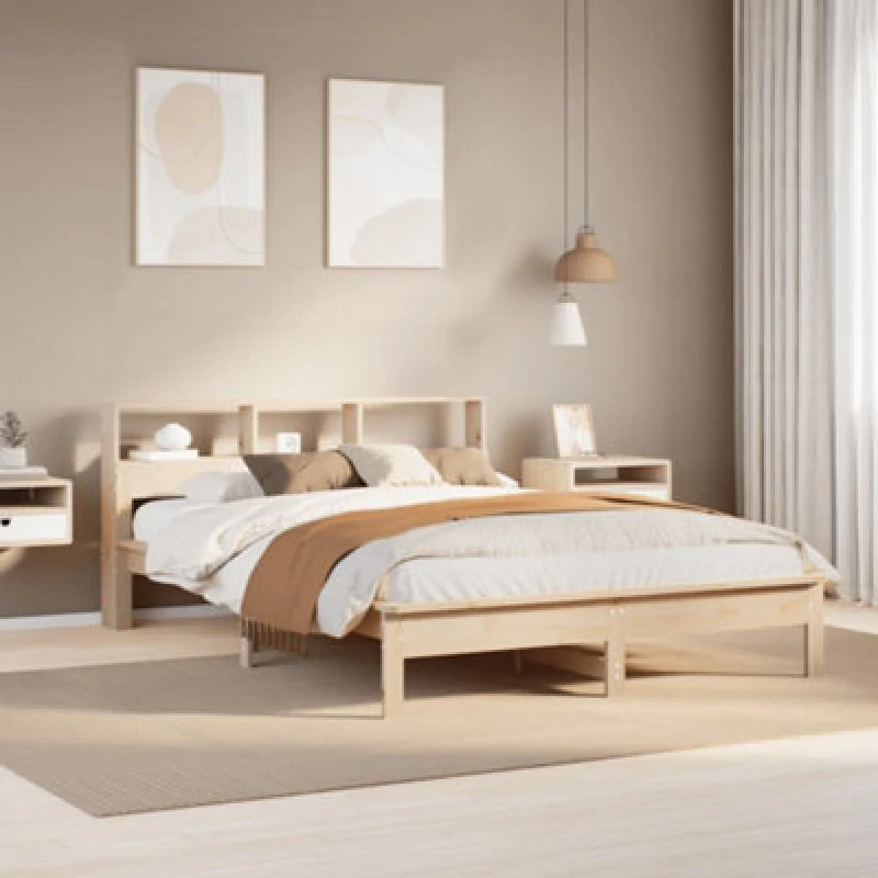 Image of VIDAXL Vidaxl - Bed Frame without Mattress 150x200cm King Size Solid Wood Pine 8721158409096