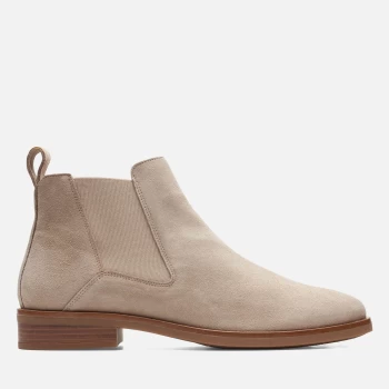 image of Clarks Womens Memi Top Suede Ankle Boots - Sand - UK 5