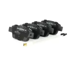 Image of RIDEX Brake pad set 402B0741 Brake pads,Brake pad set, disc brake FIAT,ALFA ROMEO,CHRYSLER,BRAVO II (198),STILO (192),STILO Multi Wagon (192)
