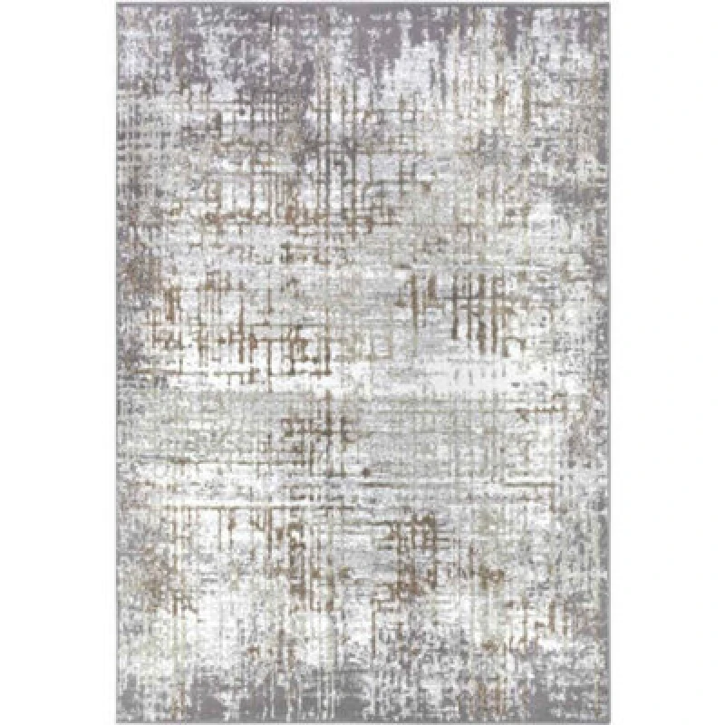 Image of The Rugs Shine Design Abstract Rug Soft Short Pile Modern Living Room In Cream