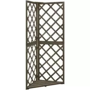 Image of Corner Trellis Grey 50x50x145cm Solid Fir Wood Vidaxl Grey
