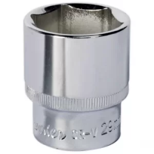 image of Sealey SP1229 Walldrive Socket 29mm 1/2"sq Drive Fully Polished