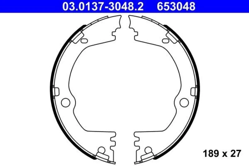 Image of Handbrake shoes ATE 03.0137-3048.2
