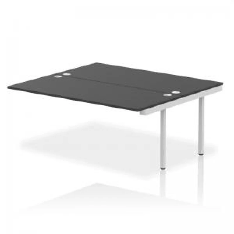 Image of Impulse Impulse Bench B2B Ext Kit 1800 Silver Frame Office Bench Desk Black IMBXT18BLKS