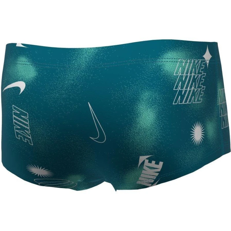 Image of Nike Hydrastrong Multi Print Square Leg Brief Green Abyss male S