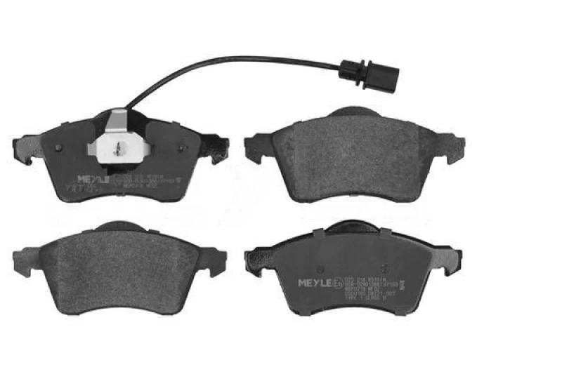 Image of MEYLE 025 218 8519/W Brake pad set Front Axle, incl. wear warning contact, Original Quality, with anti-squeak plate Brake Pad Set,disc brake (402)