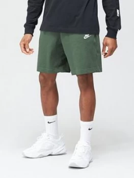 image of Nike Club Jersey Shorts - Green, Size L, Men