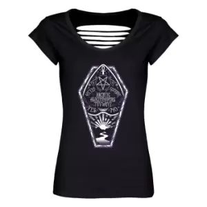 Image of Grindstore Womens/Ladies Ouija Coffin T-Shirt (S) (Black)