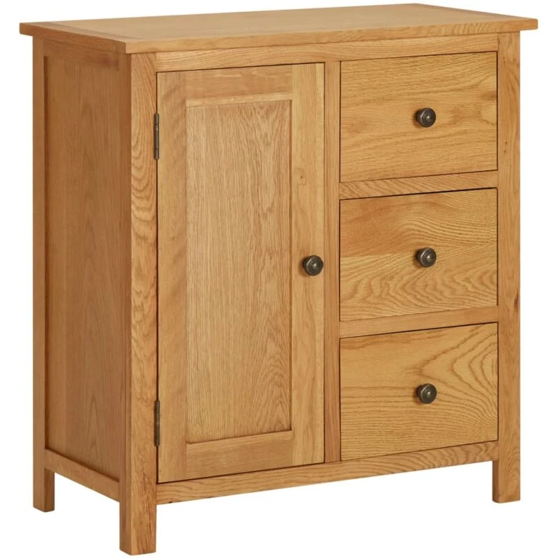 Image of VIDAXL Cupboard 70x35x75cm Solid Oak Wood Vidaxl 8720286006900