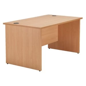 Image of Jemini Beech 1600mm Panel End Rectangular Desk KF838087