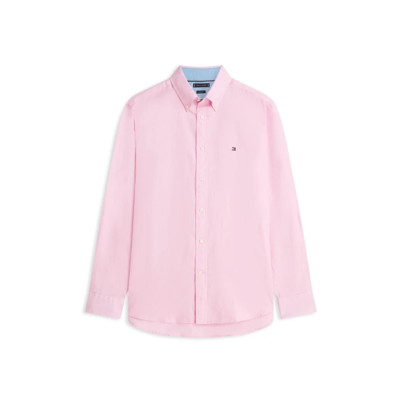Image of Tommy Hilfiger Tommy Linen LS Shirt Sn63 Classic Pink male M