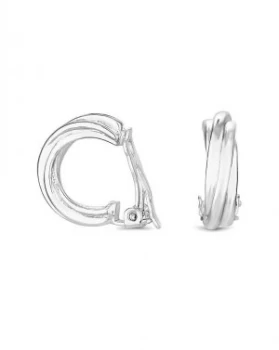 image of Jon Richard Polish Twisted Clip Earring