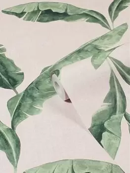 Image of Furn Plantain Botanical Printed Wallpaper