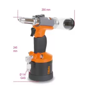 Beta Tools 1946C4.8 Automatic Suction Air Riveter Max Cap: 4.8mm S/less Steel