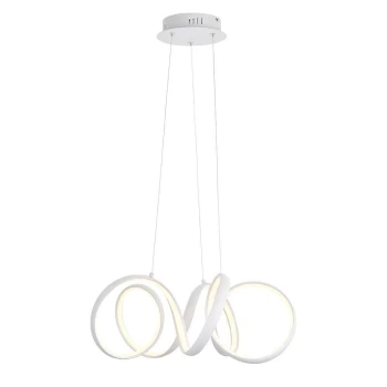 Image of Synergy LED Ceiling Pendant Textured White & White Silicone