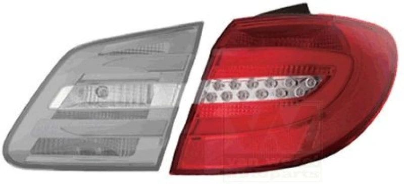 Image of VAN WEZEL 3054926U Rear light Outer section, with bulb holder, Right Combination Rearlight (391)