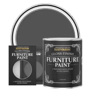 image of Rust-Oleum Gloss Furniture & Trim Paint - GRAPHITE - 750ml