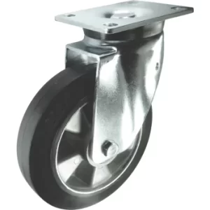 image of Swivel Plate 125MM Rubber Tyre