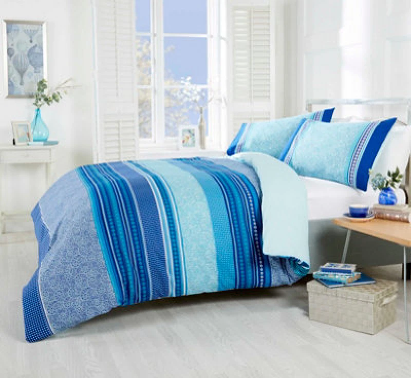 Image of Rapport Home Havana Polycotton Duvet with Pillowcase Teal