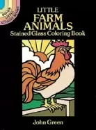 Image of little farm animals stained glass coloring book dover stained glass colorin