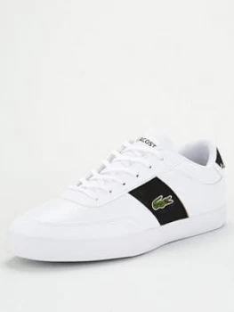 Image of Lacoste Court-Master 319 Leather Trainers - White/Black