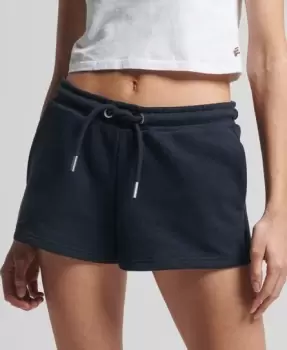 Image of Superdry Womens Organic Cotton Vintage Logo Jersey Shorts Navy / Eclipse Navy - Size: 10