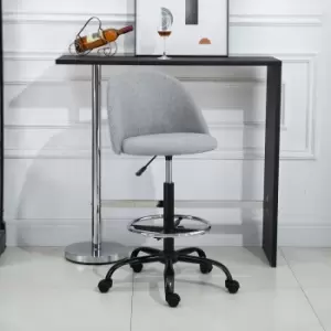 image of 97cm Tall Home Office Chair Ergonomic With 5 Wheels Padded Grey