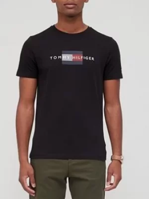 Image of Tommy Hilfiger Lines Hilfiger T-Shirt, Black, Size 2XL, Men