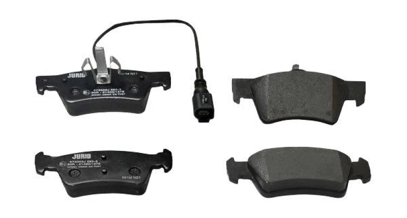 Image of JURID 573303J Brake pad set incl. wear warning contact, without accessories, with piston clip Brake Pad Set,disc brake (402)