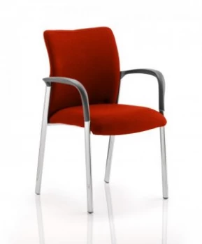 image of Academy Fully Bespoke Fabric Chair with Arms Tabasco Red