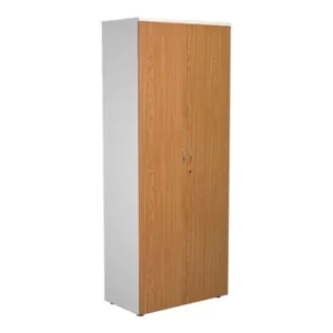 image of 2000 Wooden Cupboard (450MM Deep) White Carcass Nova Oak Doors