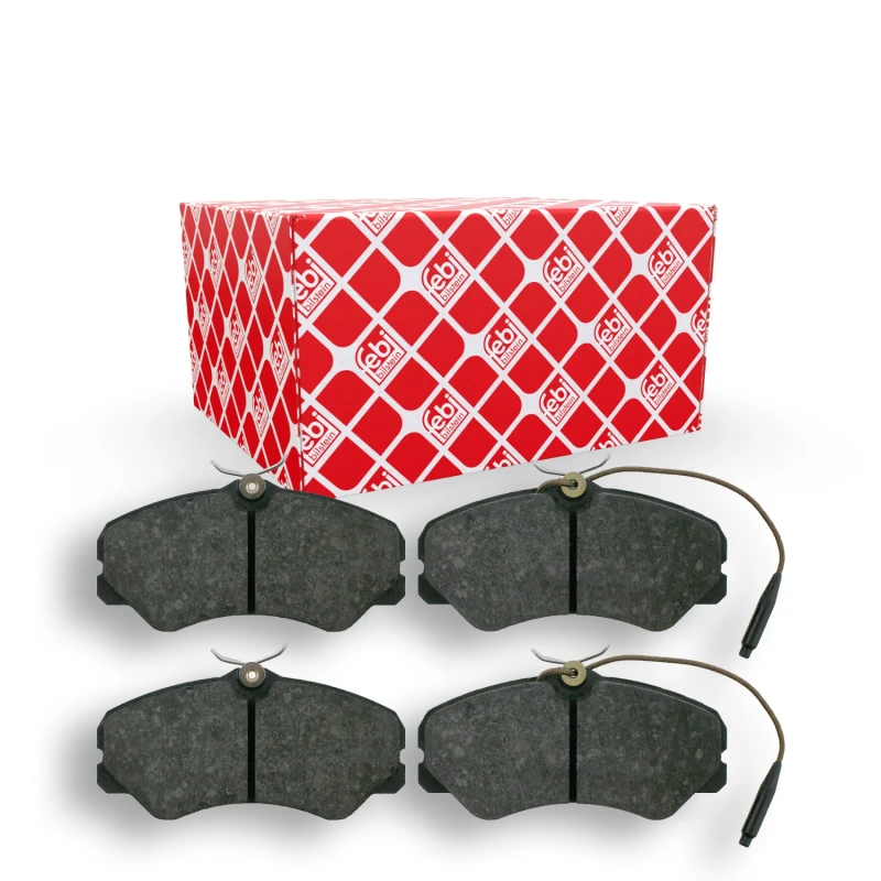 Image of FEBI BILSTEIN 16049 Brake pad set Front Axle, incl. wear warning contact Brake Pad Set,disc brake (402)