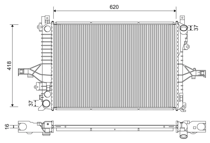 Image of Engine radiator VALEO 701233