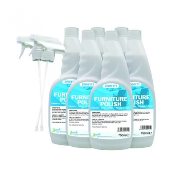 image of 2Work Furniture Polish Trigger Spray 750ml Pack of 6 603