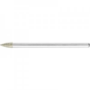 image of PFERD 36443010 HORSE diamond grinding pencil pointed bow-shaped 3 x 7mm D126 shaft o 3 Diameter 3mm