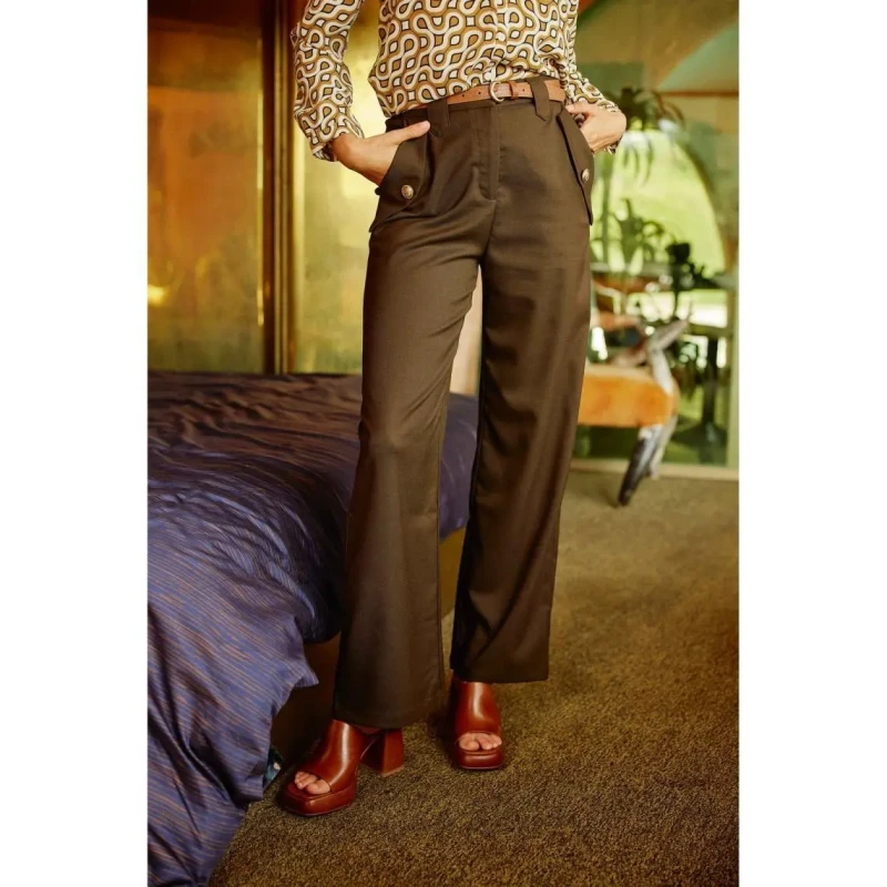 Image of La Petite Etoile Womens Trousers La Petite Etoile Riel Vert Female S