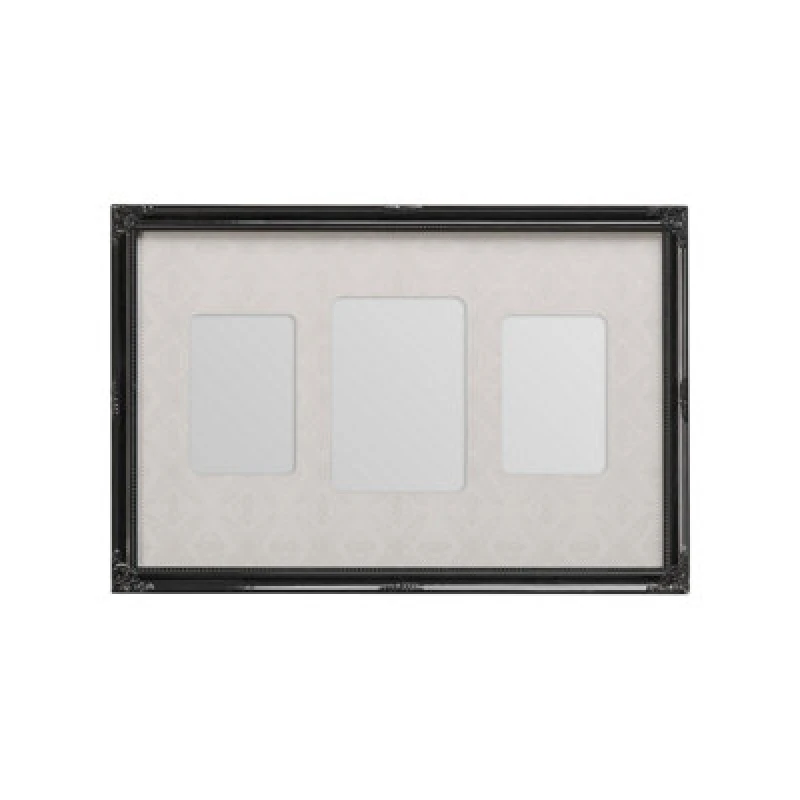 Image of Orsina Elegant Black 3 Multi Photo Frame,durable Polyresin Multi-Image Display,3-Slot Picture Frame For Wall Decor