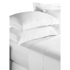 image of Paoletti Cotton Fitted Sheet (Single) (White)