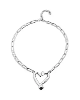 image of Uno de 50 One Love Open Heart Chain Necklace, 17